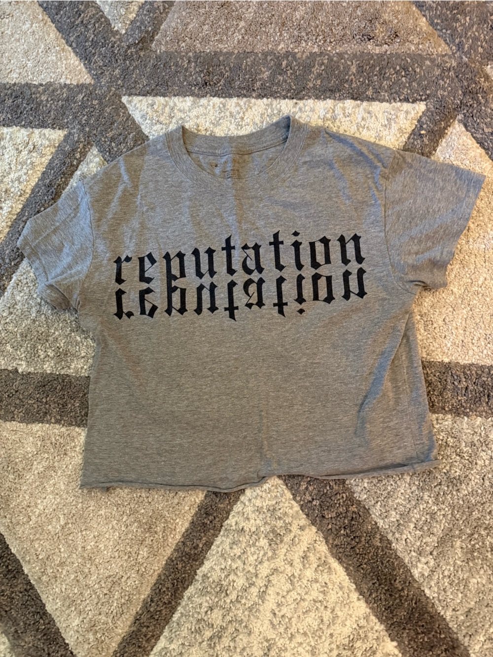 Taylor Swift Gray ' Reputation' Crop Top Official Merch from 2016 Concert